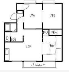 サンパレス小山Ｂ棟の物件間取画像